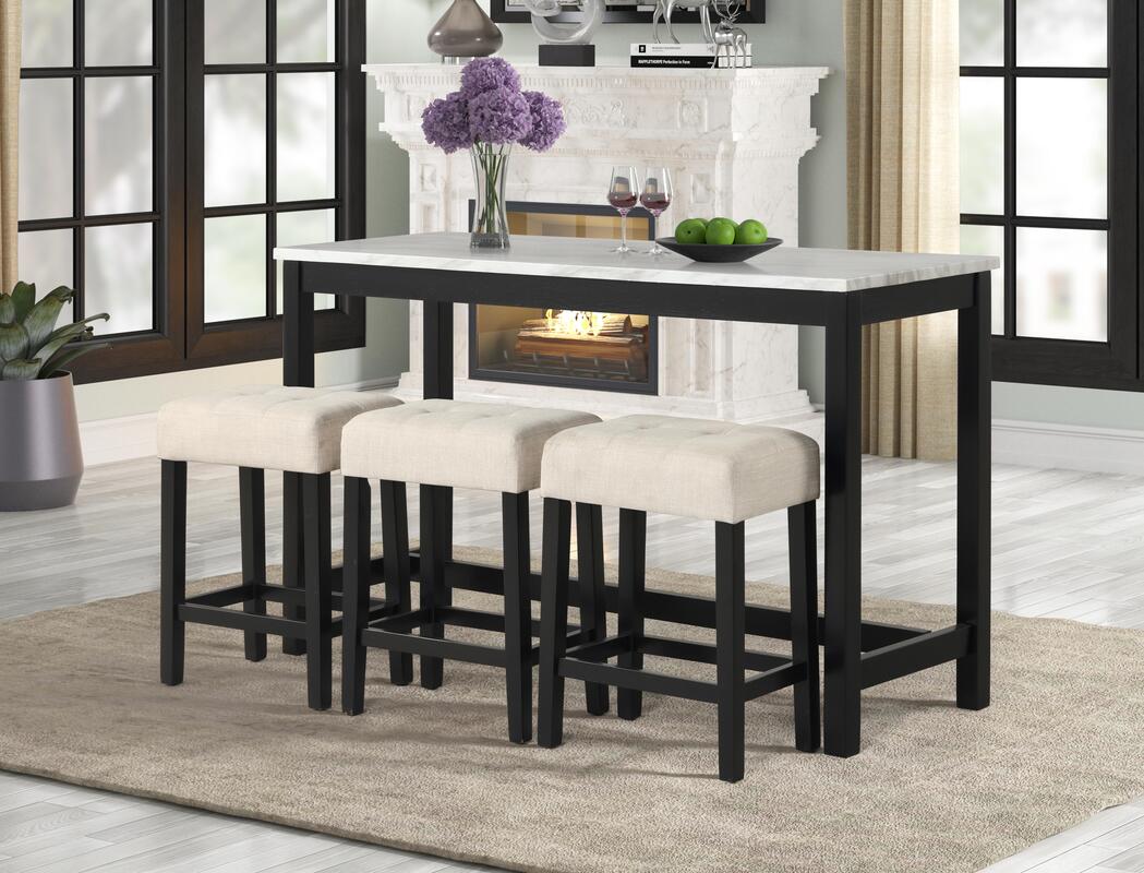 Gloria Linen 4pc Pub Table Set