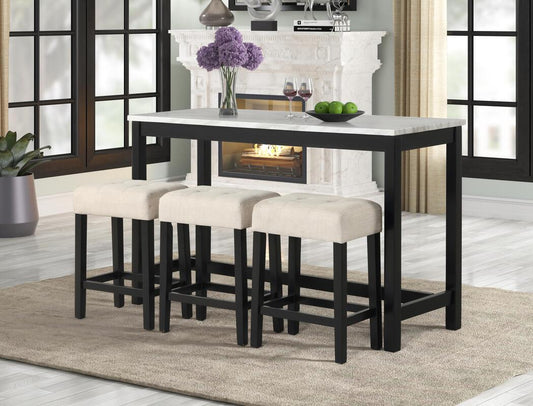 Gloria Linen 4pc Pub Table Set
