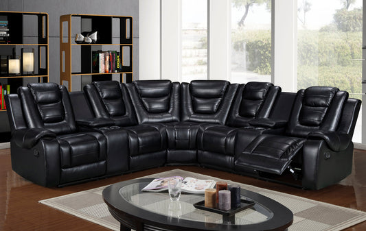 Jordan2021 Black Reclining Sectional