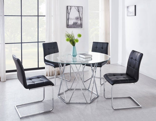 Escondido Black 5pc Dining Room Table ED480