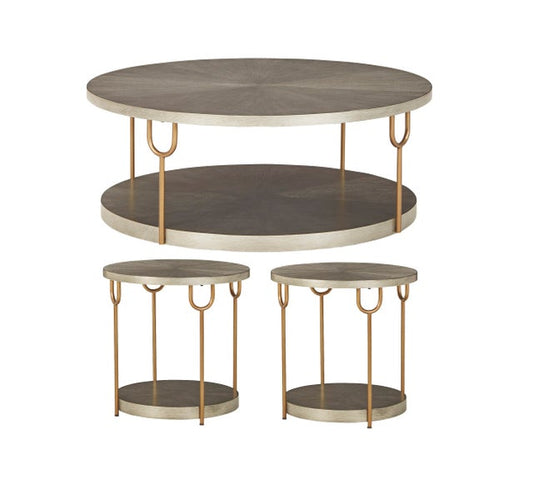 Ranoka Platinum 3pc Coffee Table Set T178