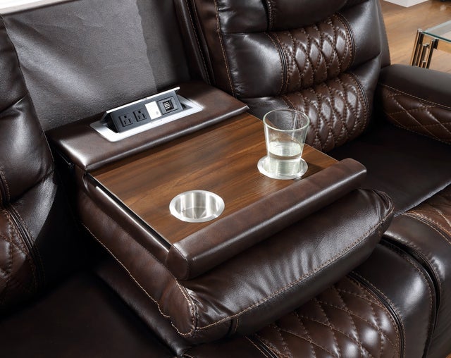 Harley Brown POWER/GENUINE TOP GRAIN LEATHER 3PC Reclining Set